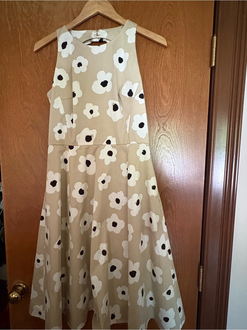 kate spade Beige and White Floral Print Dress
